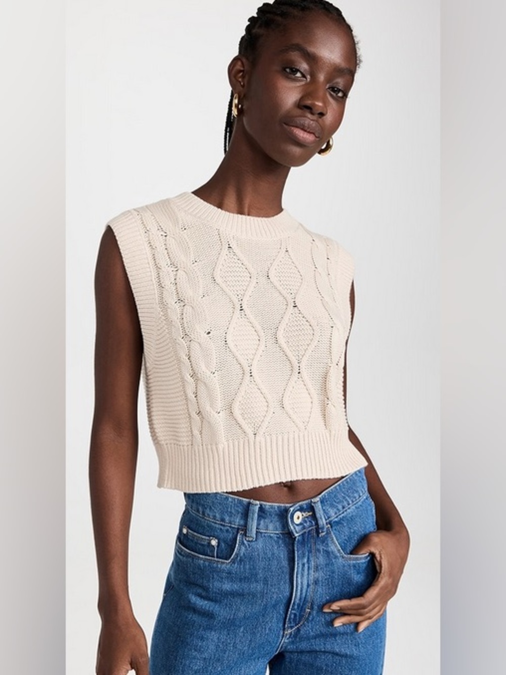 525 Cable Cream Vest